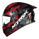 Capacete Moto Norisk Flow Robot Preto Vermelho C/ Spoiler + Viseira Fumê Extra Lançamento - Preto Vermelho