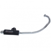 Escapamento Escape Esportivo Moto Suzuki Intruder 125 Mini Fi Turbo Boca Zero Redondo Preto Fortuna C/ Selo Inmetro