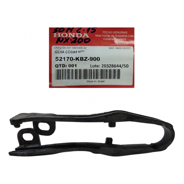 Saboneteira Guia Deslizador Corrente Transmissão Moto Honda Xlr 125 / Nx 200 Borracha Balança Original Honda - Preto