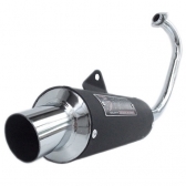 Escapamento Escape Esportivo Moto Suzuki Intruder 125 Mini Fi Turbo Boca Zero Redondo Preto Fortuna C/ Selo Inmetro