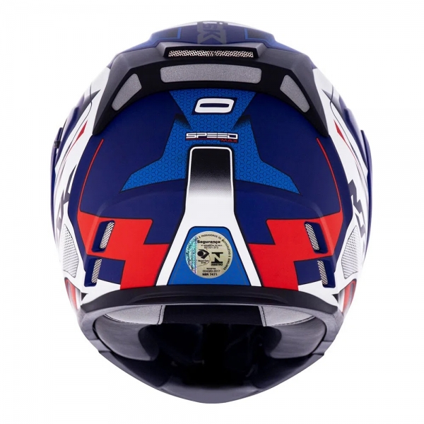 Capacete Moto Robocop Escamoteável Norisk Route FF345 Speedmax Articulado C/ Óculos E Selo Inmetro - Azul Branco Fosco