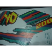 Kit Adesivos Faixa Dt 200 Dt200 Preta 1994 Jogo Adesivo