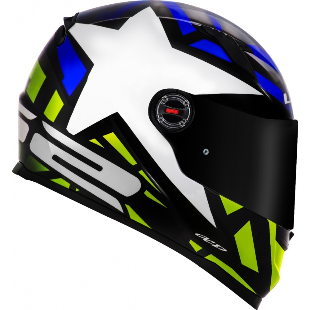Capacete Moto Fechado Ls2 Ff358 Classic FF358 Starwar Esportivo C/ Selo Inmetro - Preto Amarelo