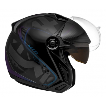 Capacete Moto Peels Mirage Edge Preto Camaleão Custom Aviador C/ Óculos Queixeira Removível Masculino Feminino