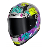 Capacete Moto Ls2 Ff358 Classic Dreamcatcher Apanhador Sonhos Prata Rosa Masculino Feminino Esportivo