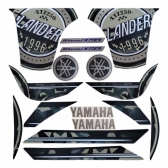Kit Adesivos Faixas Moto XTZ 250 Lander 2021 2022 Bege Areia Jogo Adesivo Jotaesse
