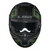 Capacete Moto Fechado Ls2 Ff808 Stream 2 Maze Esportivo C/ Óculos Interno Lançamento C/ Selo Inmetro - Preto Verde