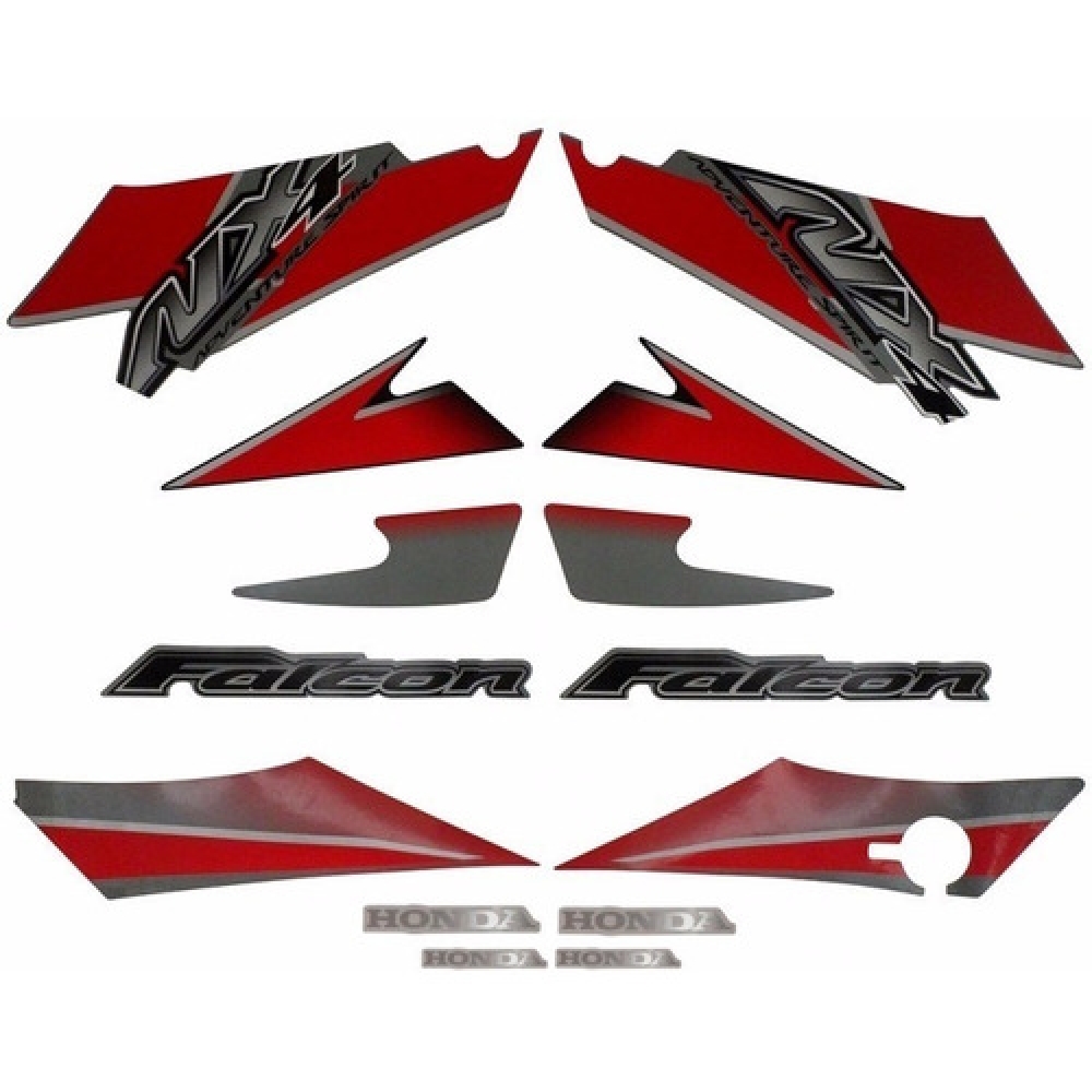 Kit Adesivos Faixa Nx 400 Falcon Vermelha 2005 Jogo Adesivo