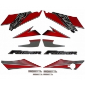 Kit Adesivos Faixa Nx 400 Falcon Vermelha 2005 Jogo Adesivo