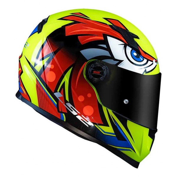 Capacete Moto Fechado Ls2 Ff358 Ff 358Tribal Esportivo Lançamento C/ Selo Inmetro - Amarelo Vermelho