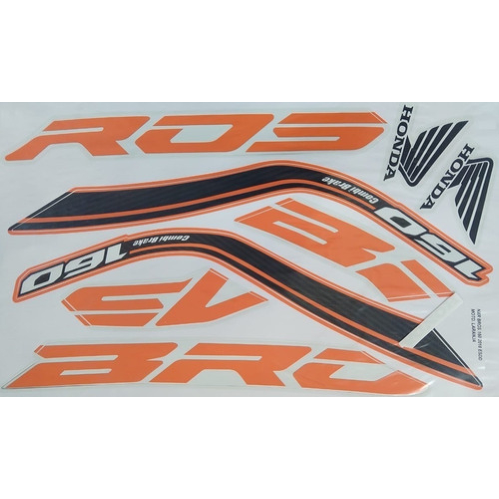 Kit Adesivos Faixas Bros 160 Esdd 2018 Laranja Jogo Adesivo
