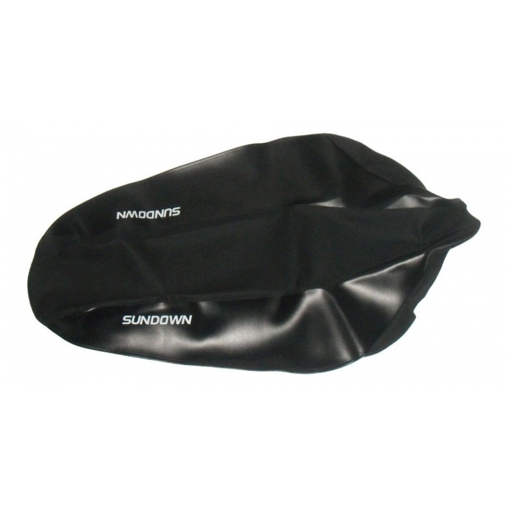 Capa De Banco Moto Stx 200 Motard Modelo Original C/ Escrita Sundown - Preto