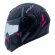 Capacete Moto Feminino Articulado Robocop Peels Urban U-Rb2 Dynamic Escamoteável C/ Óculos Interno C/ Selo Inmetro - preto e rosa