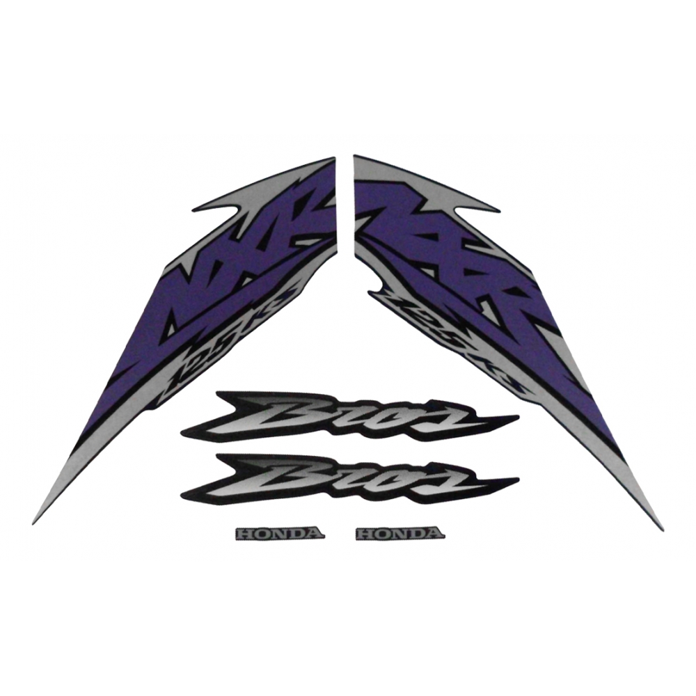 Kit Adesivos Faixas Moto Nxr Bros 125 2004 Ks Azul Jogo Adesivo Jotaesse