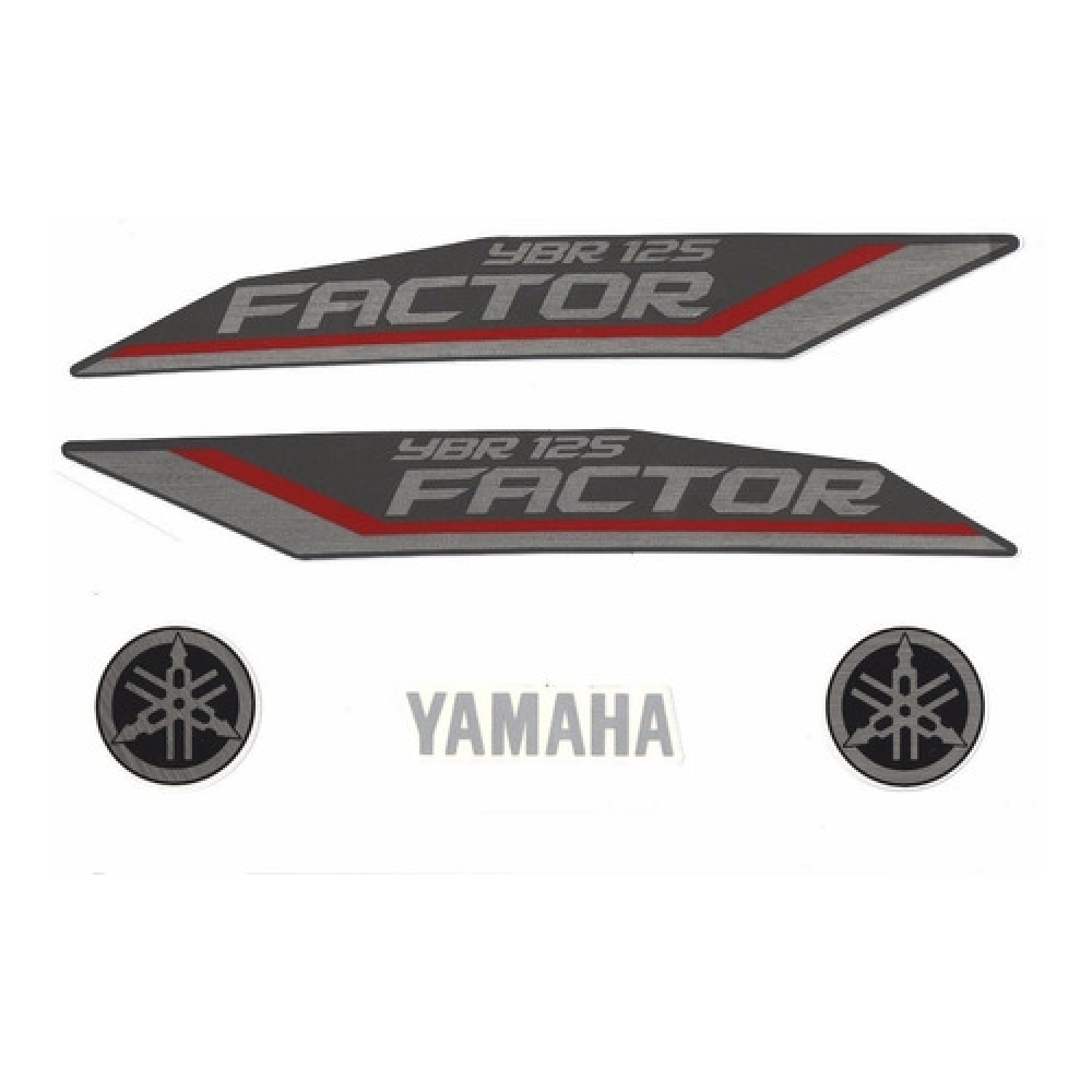 Kit Adesivos Ybr 125 Factor Vermelha 2012 Jogo Adesivo