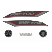 Kit Adesivos Ybr 125 Factor Vermelha 2012 Jogo Adesivo