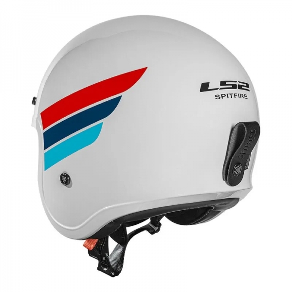 Capacete Moto Aberto Ls2 Of599 Spitfire Custom Vintage Retro Harley C/ Óculos e Selo Inmetro Masculino Feminino - Branco