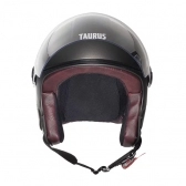 Capacete Moto Aberto Joy 23 By Taurus Custom Cinza Revestido Couro C/ Selo Inmetro