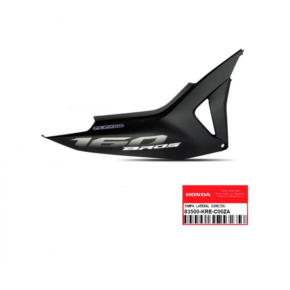 Carenagem Tampa Lateral Direita Nxr Bros 160 Branca 2015 2016 Lado Direito Original