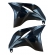 Carenagem Aba Lateral Tanque Inferior Moto Xtz 250 Lander Preta 2020 2021 2022 2023 2024 Direita + Esquerda