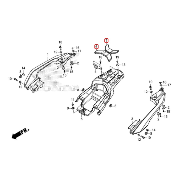 Par De Capa Borracha Do Bagageiro Moto Nxr Bros 160 Xre 190 2025 2026 Em Diante Original Honda - Preto