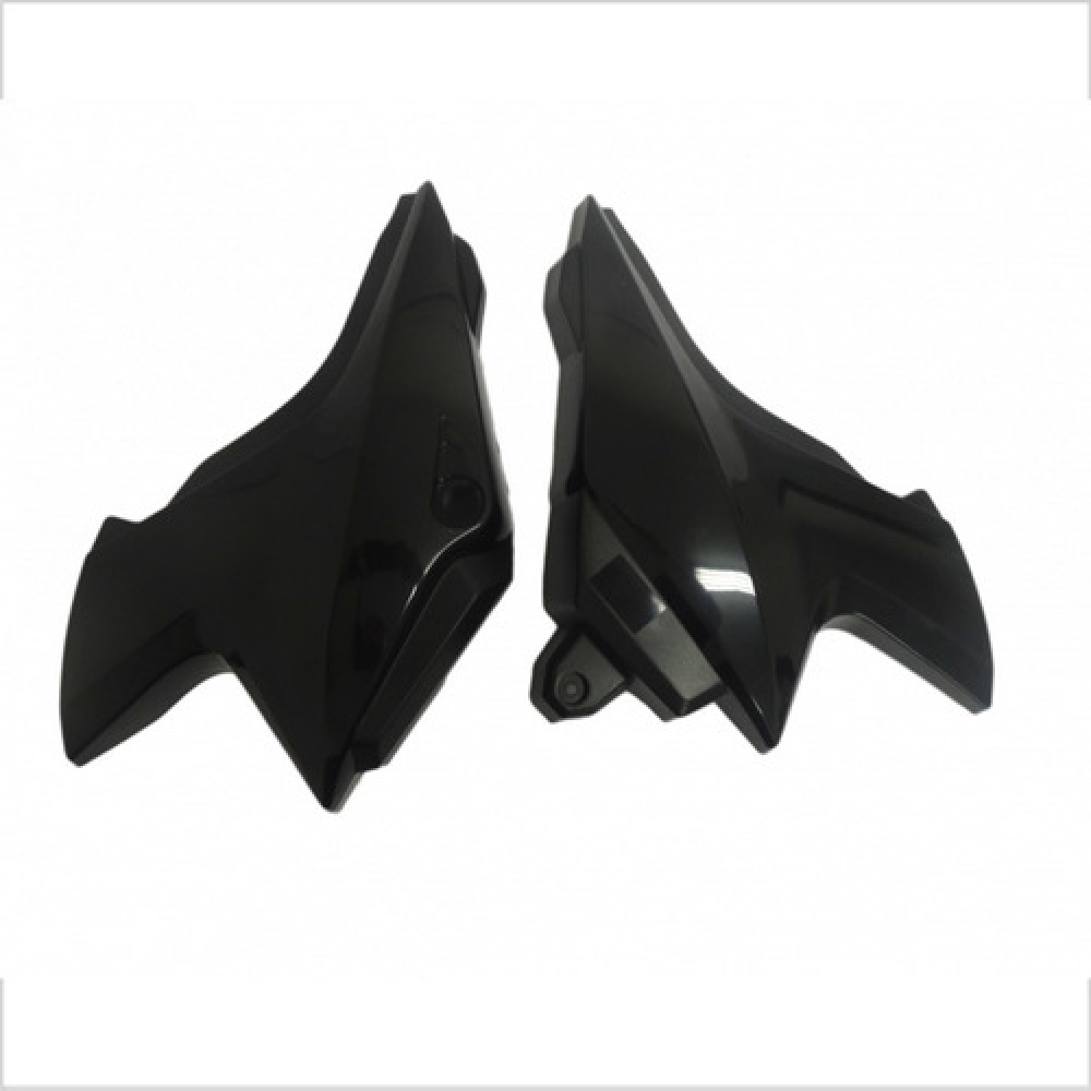 Par De Tampa Lateral Moto Ybr 125 Factor 2009 2010 2011 2012 Preta Modelo Original S/ Adesivo