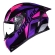 Capacete Moto Feminino Norisk Flow Pulse Roxo Rosa C/ Spoiler + Viseira Extra Lançamento