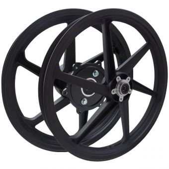 Roda Liga Leve Magnésio Moto Bros 150 Bros 160 ESD (Disco Dianteiro) 6 Palitos Preta