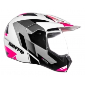 Capacete Moto Feminino Bieffe 3 Sport React Cross Trilha Branco Rosa C/ Selo Inmetro Lançamento