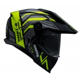 Capacete Moto Bieffe Big B Trail Defender Cross Preto Amarelo C/ Óculos Sol Lançamento