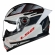 Capacete Moto Fechado LS2 FF358 Classsic S Digital Striker C/ Spoiler Masculino Feminino Lançamento - Branco Preto
