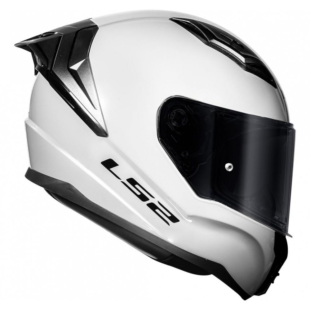 Capacete Moto LS2 FF810 Vigo Monocolor Preto Fosco Verde Militar Branco C/ Spoiler Masculino Feminino Lançamento - Branco