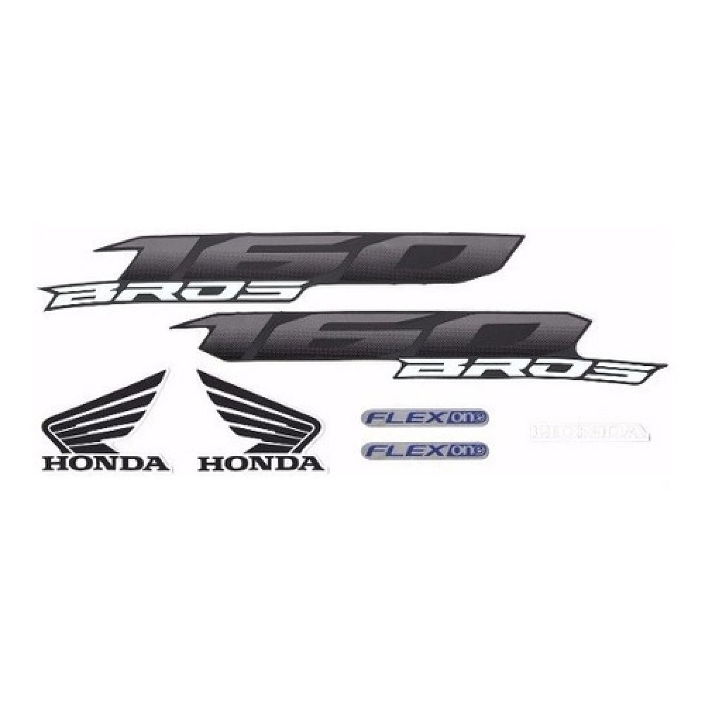 Kit Adesivos Faixa Bros 160 Nxr Branca 2015 Jogo Adesivo