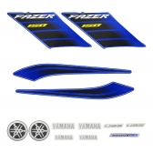 Kit Adesivos Faixas Moto Yamaha Fazer 150 Azul 2022 2023 Jogo Adesivo Modelo Original Jotaesse