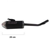 Escapamento Escape Esportivo Bros 160 Nxr160 Ponteira F1 Tri Oval Mini ( Curto ) Fortuna - Preto