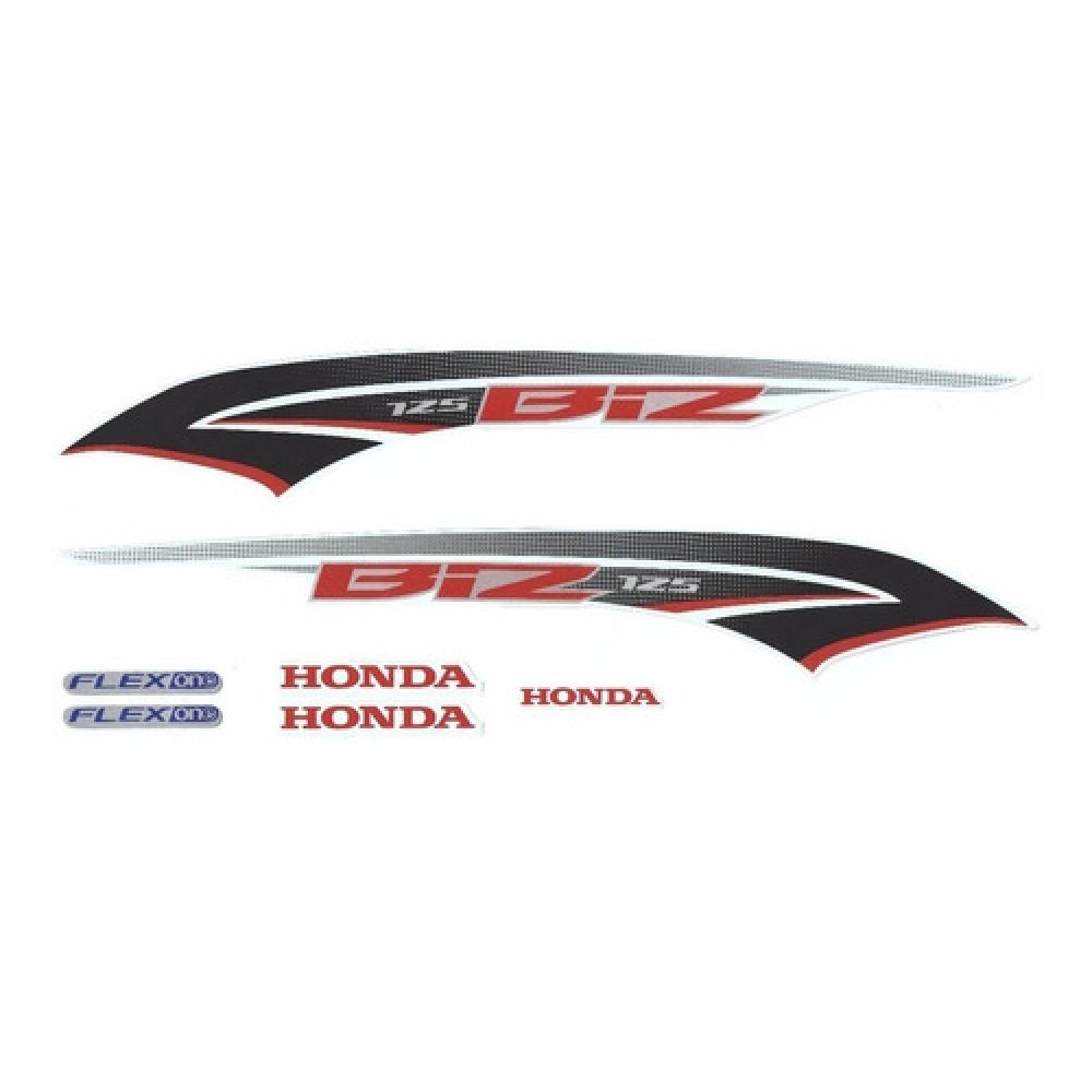Kit Adesivos Faixa Biz 125 Ex 2015 Branca Jogo Adesivo