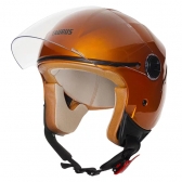 Capacete Moto Aberto Joy 23 By Taurus Custom Laranja Revestido Couro C/ Selo Inmetro