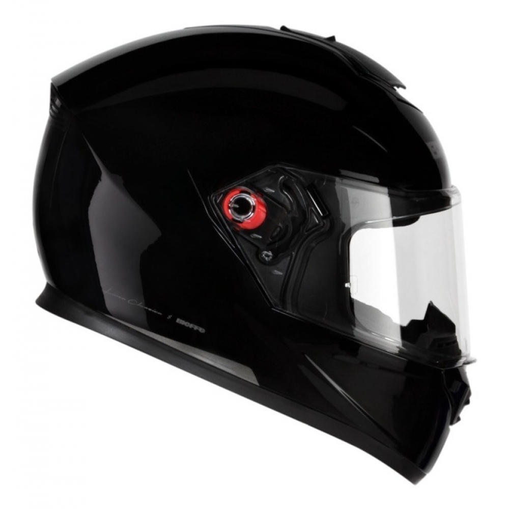 Capacete Moto Fechado Bieffe b12 b 12 Solid Classic Esportivo C/ Selo Inmetro Lançamento - Preto Brilho