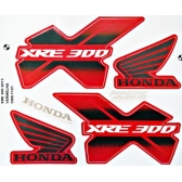 Kit Adesivo Faixa Honda Xre 300 Vermelha 2013 Jogo Adesivos