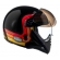 Capacete Moto Aberto Peels F-21 F21 Click Yesterday Vintage Retro C/ 2 Viseiras Queixeira Removível - Vermelho Brilho