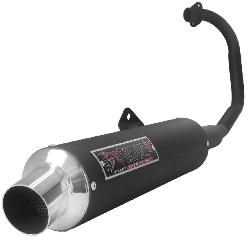 Escapamento Escape Esportivo Titan 150 Fan 150 Esdi 09/13 F1 Redondo Boca Zero Fortuna - Preto