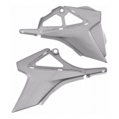 Par De Carenagem Tampa Lateral Inferior Moto Nxr Bros 150 2009 2010 2011 2012 2013 2014 Prata