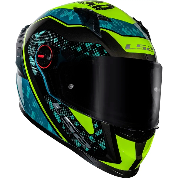 Capacete Moto LS2 FF358 Pro Classsic Striker Azul C/ Spoiler Masculino Feminino Lançamento