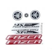 Kit Adesivos Faixa Moto Fazer 250 Vermelha 2012 ( Jogo Adesivo ) - Jotaesse