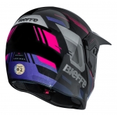 Capacete Moto Feminino Bieffe 3 Sport Horizon Esportivo Cross Trilha Preto Rosa Lançamento