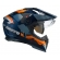 Capacete Moto Bieffe B-Trail Big Trail Xre Frontier Azul Laranja C/ Óculos Sol Lançamento