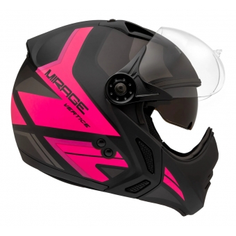 Capacete Moto Feminino Custom Peels Mirage Living Vertice Aviador C/ Óculos Queixeira Removível