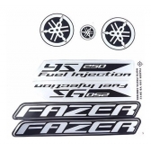 Kit Adesivos Moto Fazer 250 Ys250 Preta 2012 Preto Jogo Adesivo