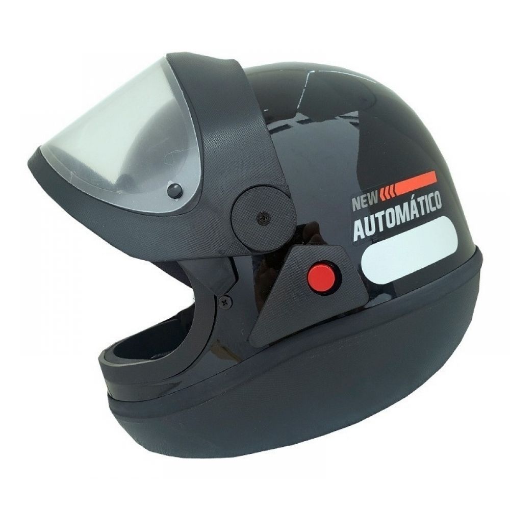 Capacete Moto Automático Ebf Solid Classic C/ Viseira Automática C/ Selo Inmetro - Preto