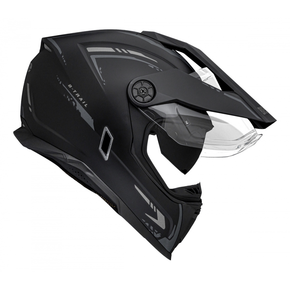 Capacete Moto Bieffe Big Trail Authentic Cross Preto Grafite Fosco C/ Óculos Sol Lançamento